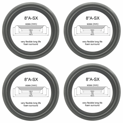 Acoustic Research AR94 - 4x Zeer flexibele foamrand.