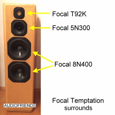 Focal Temptation - Reparaturset: 8x Sicken + 4x Leim/Pinsel