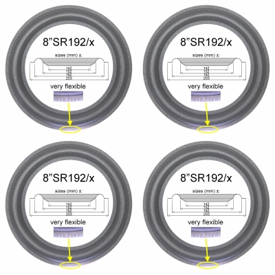 Scan-Speak 21W/8554, 8553, 8552, 8551 Tieftöner - 4x SR192/x ORIGINALSICKE für Reparatur.