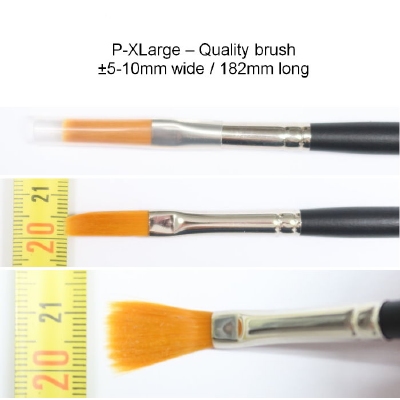 1 x Pinsel Hochwertig, mit feinen, festen Borsten. Geeignet für ±5–10 mm Breite.