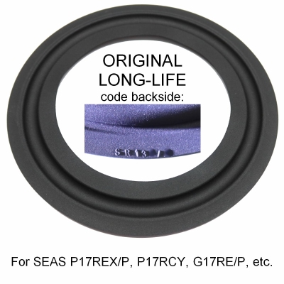Rauna Leira II (2) - Seas P17RCY woofer, long-life GENUINE surround for repair loudspeaker.