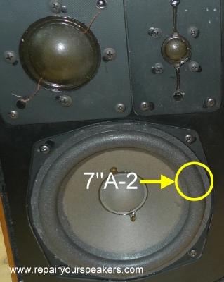 Heco - 1x 7"A-2 -  7 Zoll Schaumstoff Sicke für Reparatur verscheidene Tieftöner von Lautsprecher.