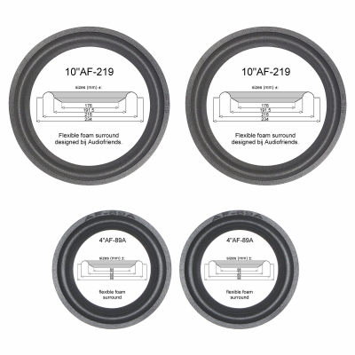 JBL ATX-60 woofer + midrange : 4x foam randen voor reparatie luidsprekers.