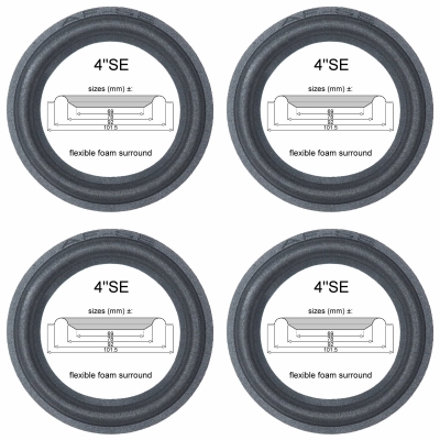 Proac Mini Tower - SEAS woofer - midrange : 4x Foam surround for repair loudspeaker.