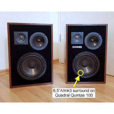 Quadral Quintas 100 - 1x Foamrand voor reparatie woofer luidspreker.