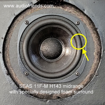 Heybrook HB3 - 1x Foam surround midrange Seas F-M11 (H143)