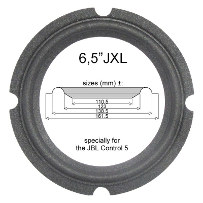 JBL Control 5 - C5003 Tieftöner - 1x Schaumstoff Sicke für Reparatur Lautsprecher. Die RIchtige!