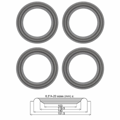 Magnat Project 4.1 - 4x Sicke für Reparatur Tieftöner.