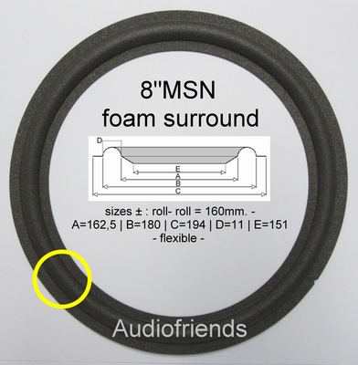 Philips F9248 - 1x Flexible surround for repair woofer.