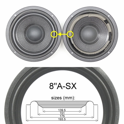 JBL 4301 - 4301b Monitor - 116A - 1x Foam surround