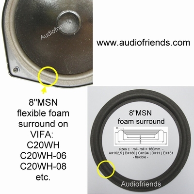 VIFA C20WH-08 - 1x Foam surround for repair speaker