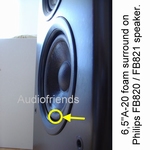 Schaumstoff Sicke woofer Philips FB820, FB821, etc.