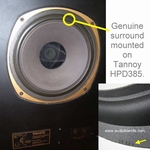 1 x GENUINE foam surround Tannoy 15" Dual Concentric