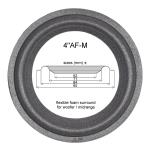 4"AF-M - FOAM surround for repair speaker