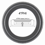 4"PHI - FOAM surround for speaker repair