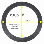7 inch FOAM FLAT surround for speaker repair Audax/Zeck