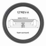 12"REV-A - FOAM surround for speaker repair speaker