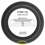 KEF B110 - ORIGINELE fabrikant - 1x rubber rand.