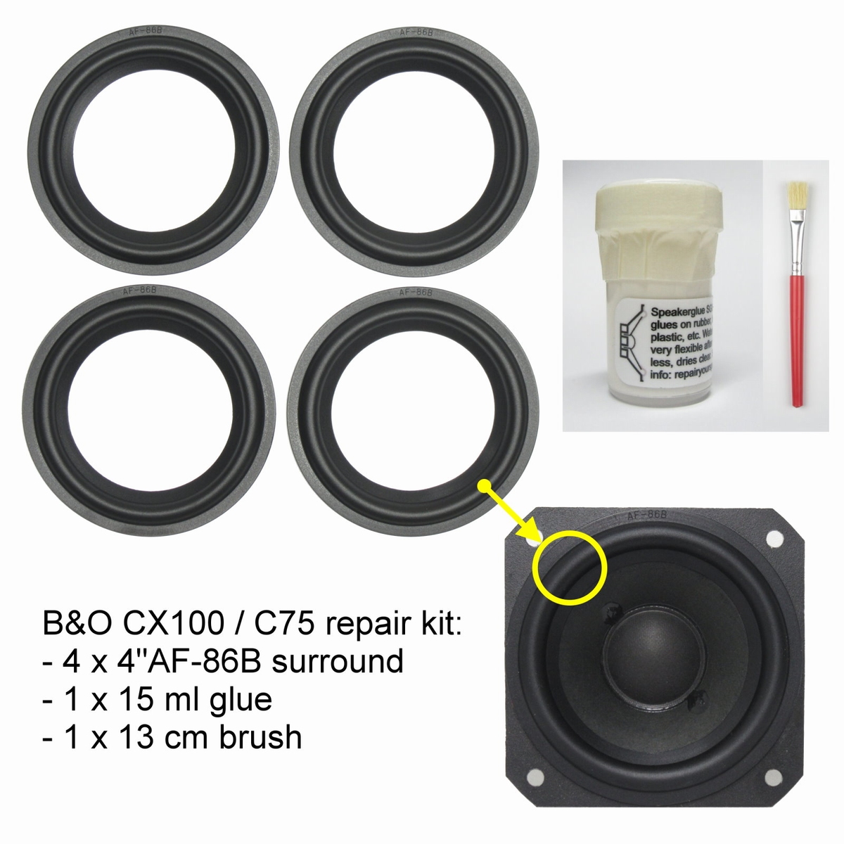 North Speaker Parts 4 5 6 8 10 12 Pollici FOAM Altoparlante - Foto 3