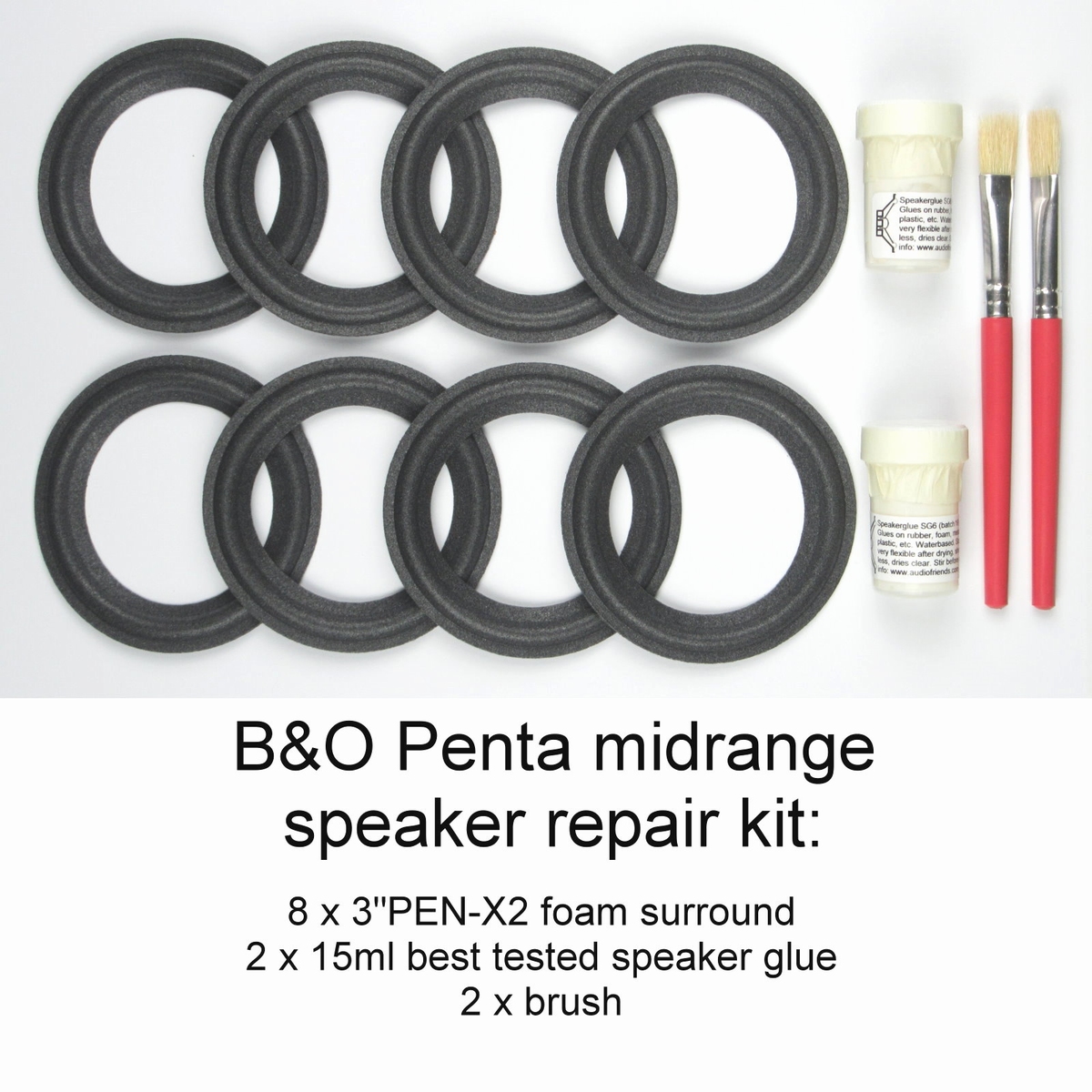 Speaker Foam Surround Repair Kit For Jensen 1, 2, 6, 7, 20, 200 Speaker Foam Surround Repair Kit For Jensen 1, 2, 6, 7, 20, 200
