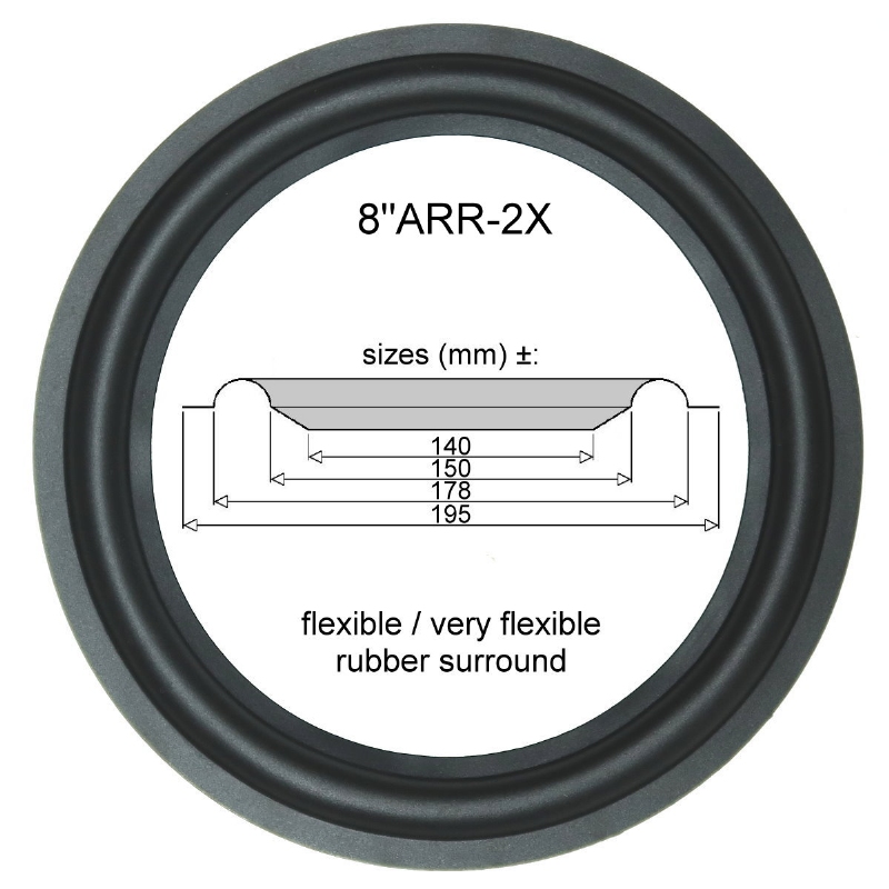 8"ARR2 RUBBER surround for speaker repair