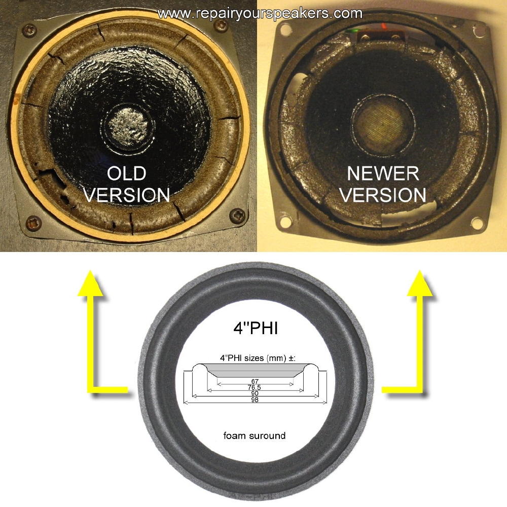 IMF TLS50 ELAC 4/200 midrange, surround for repair speaker